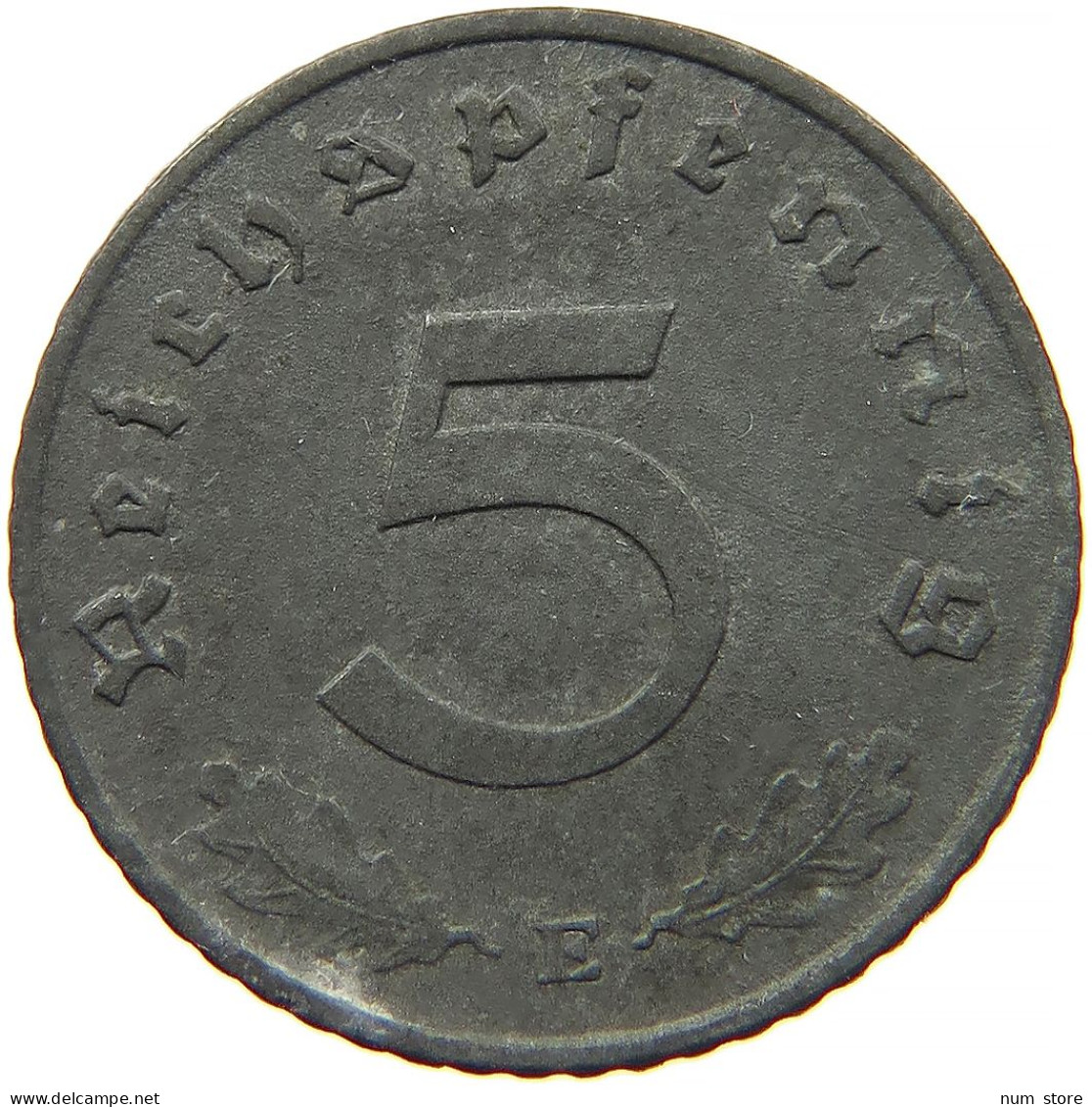 GERMANY 5 REICHSPFENNIG 1943 E #s091 0927 - 5 Reichspfennig