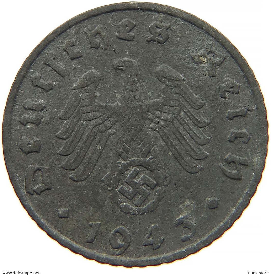 GERMANY 5 REICHSPFENNIG 1943 E #s091 0927 - 5 Reichspfennig