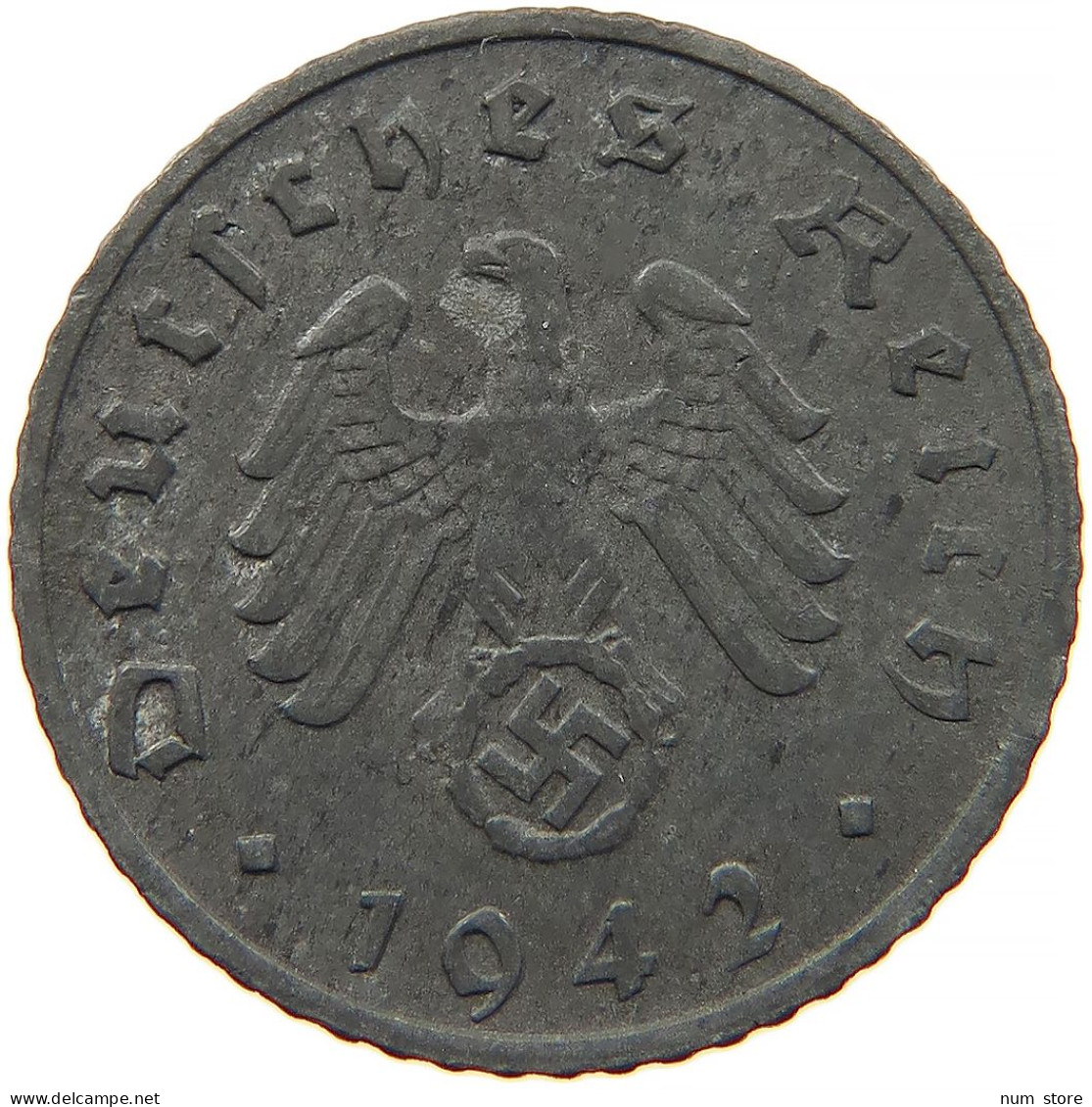 GERMANY 5 REICHSPFENNIG 1942 G #s091 0907 - 5 Reichspfennig