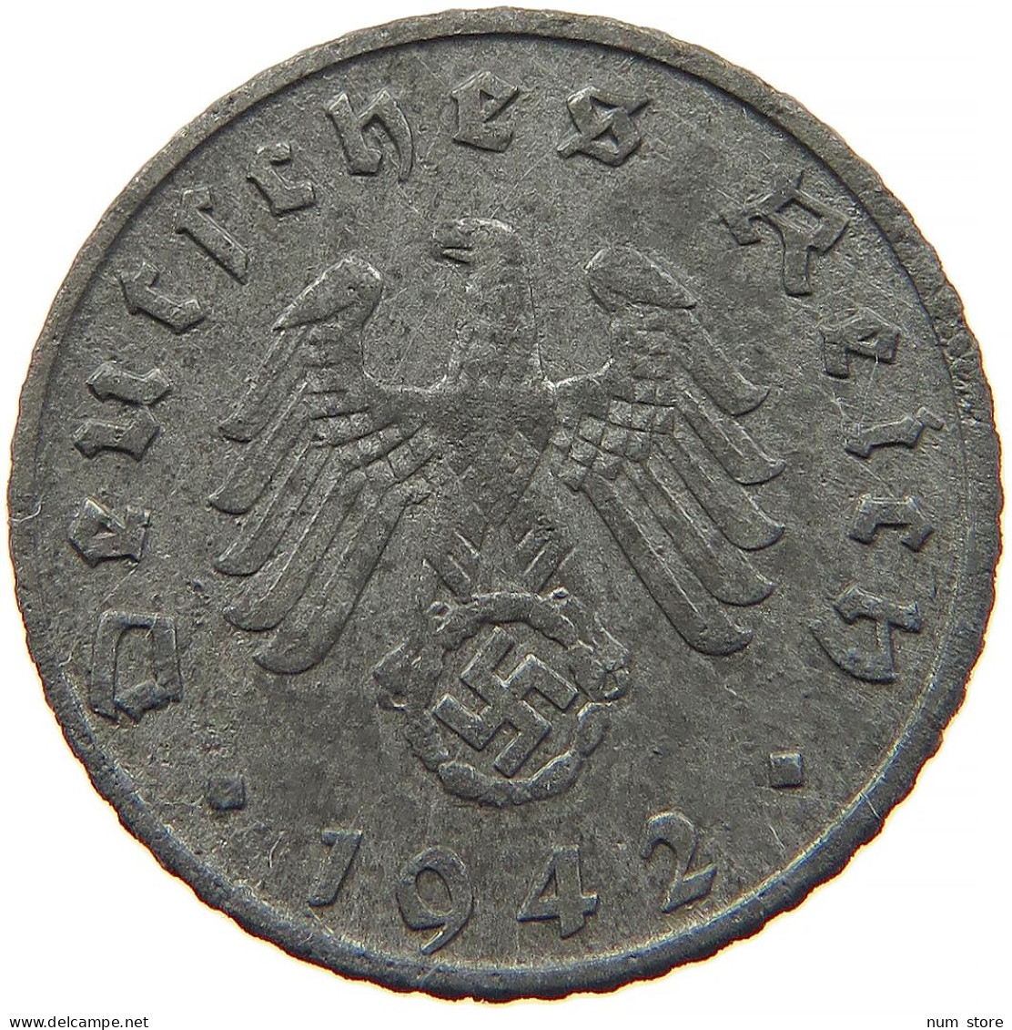 GERMANY 5 REICHSPFENNIG 1942 F #s091 0911 - 5 Reichspfennig