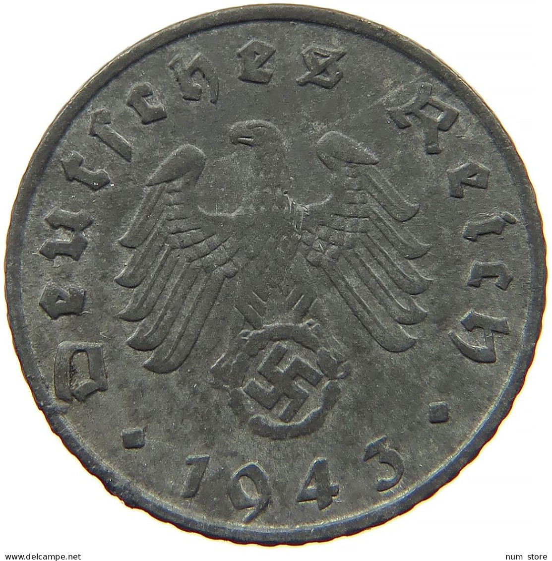 GERMANY 5 REICHSPFENNIG 1943 E #s091 0925 - 5 Reichspfennig