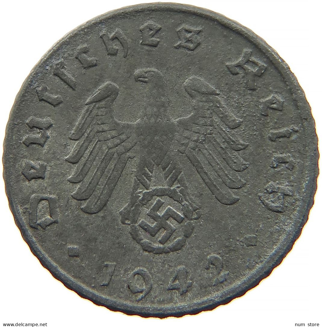 GERMANY 5 REICHSPFENNIG 1942 D #s091 0833 - 5 Reichspfennig