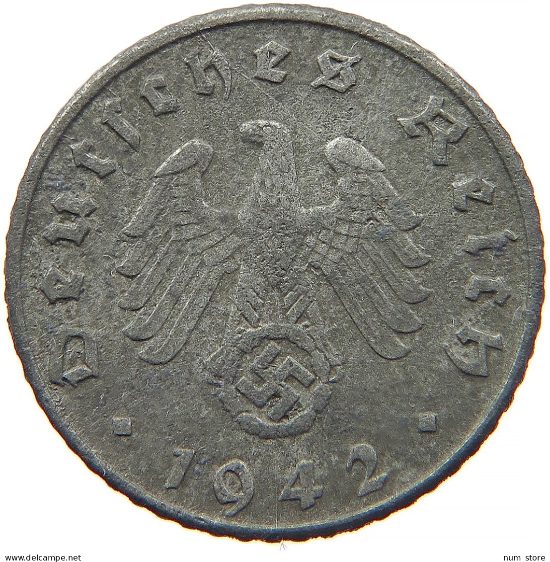 GERMANY 5 REICHSPFENNIG 1942 D #s091 0947 - 5 Reichspfennig