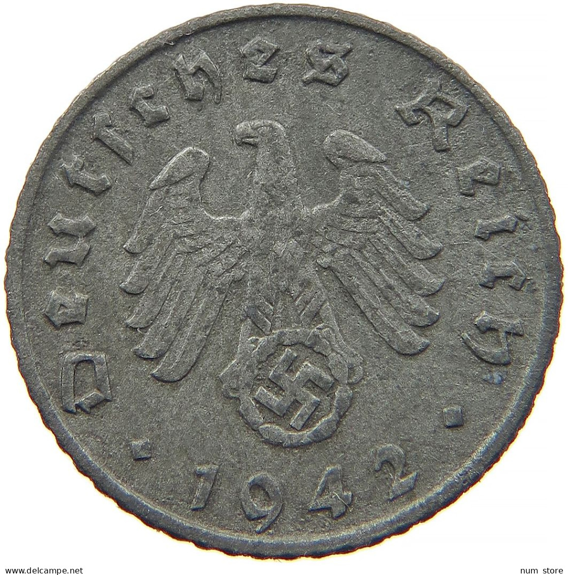 GERMANY 5 REICHSPFENNIG 1942 G #s091 0937 - 5 Reichspfennig
