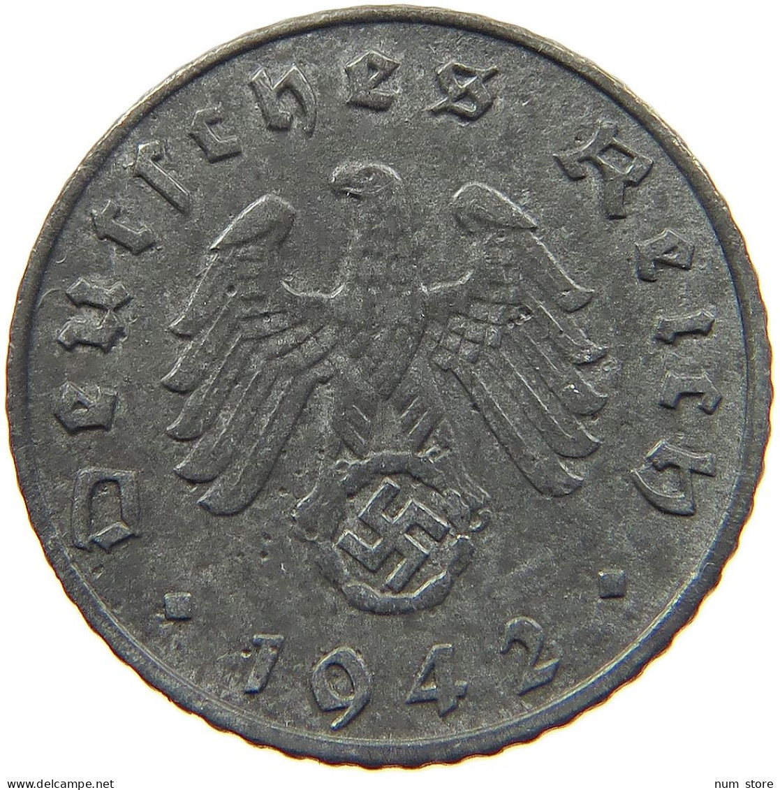 GERMANY 5 REICHSPFENNIG 1942 F #s091 0935 - 5 Reichspfennig