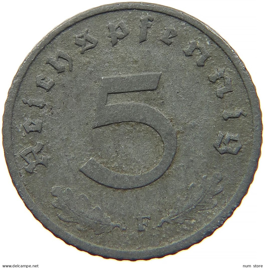 GERMANY 5 REICHSPFENNIG 1942 F #s091 0913 - 5 Reichspfennig