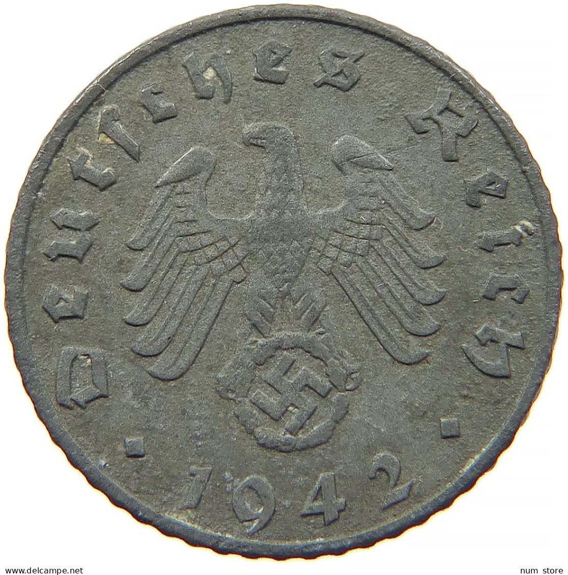 GERMANY 5 REICHSPFENNIG 1942 F #s091 0913 - 5 Reichspfennig