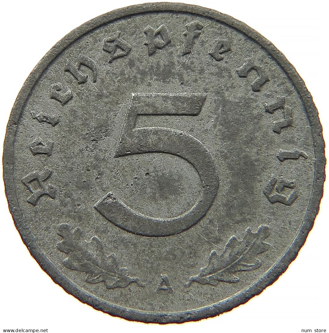 GERMANY 5 REICHSPFENNIG 1942 A #s091 0899 - 5 Reichspfennig