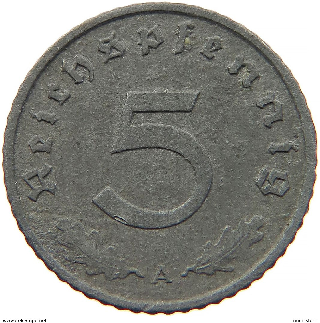 GERMANY 5 REICHSPFENNIG 1942 A #s091 0879 - 5 Reichspfennig