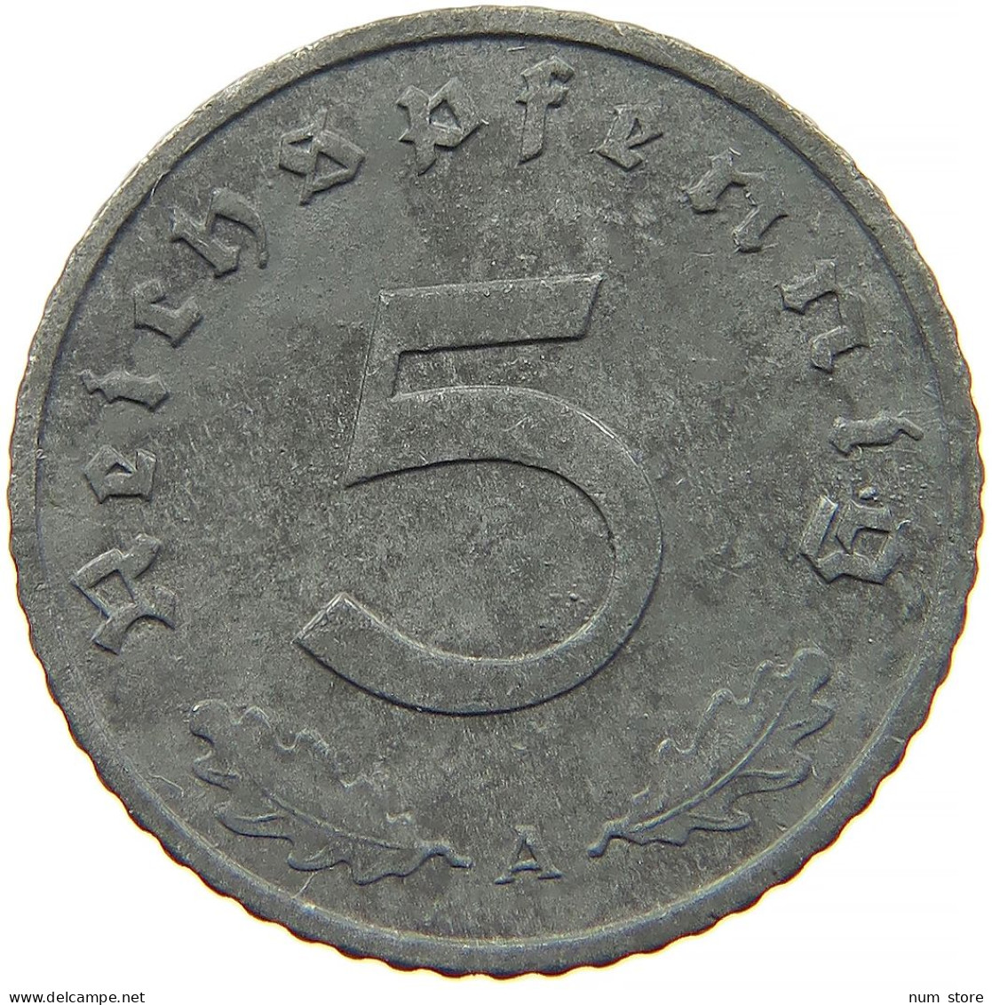 GERMANY 5 REICHSPFENNIG 1942 A #s091 0931 - 5 Reichspfennig