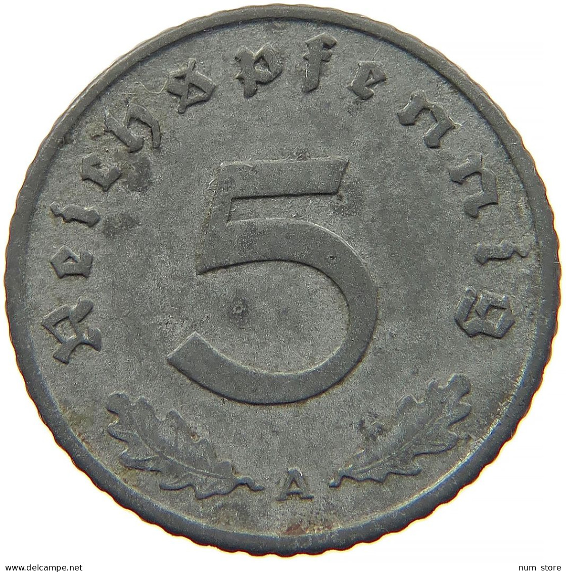 GERMANY 5 REICHSPFENNIG 1942 A #s091 0955 - 5 Reichspfennig