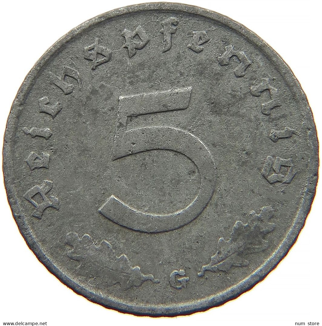 GERMANY 5 REICHSPFENNIG 1941 G #s091 0939 - 5 Reichspfennig