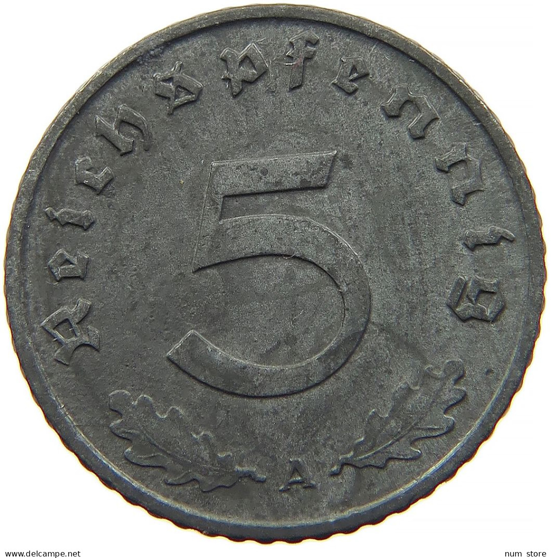 GERMANY 5 REICHSPFENNIG 1942 A #s091 0825 - 5 Reichspfennig