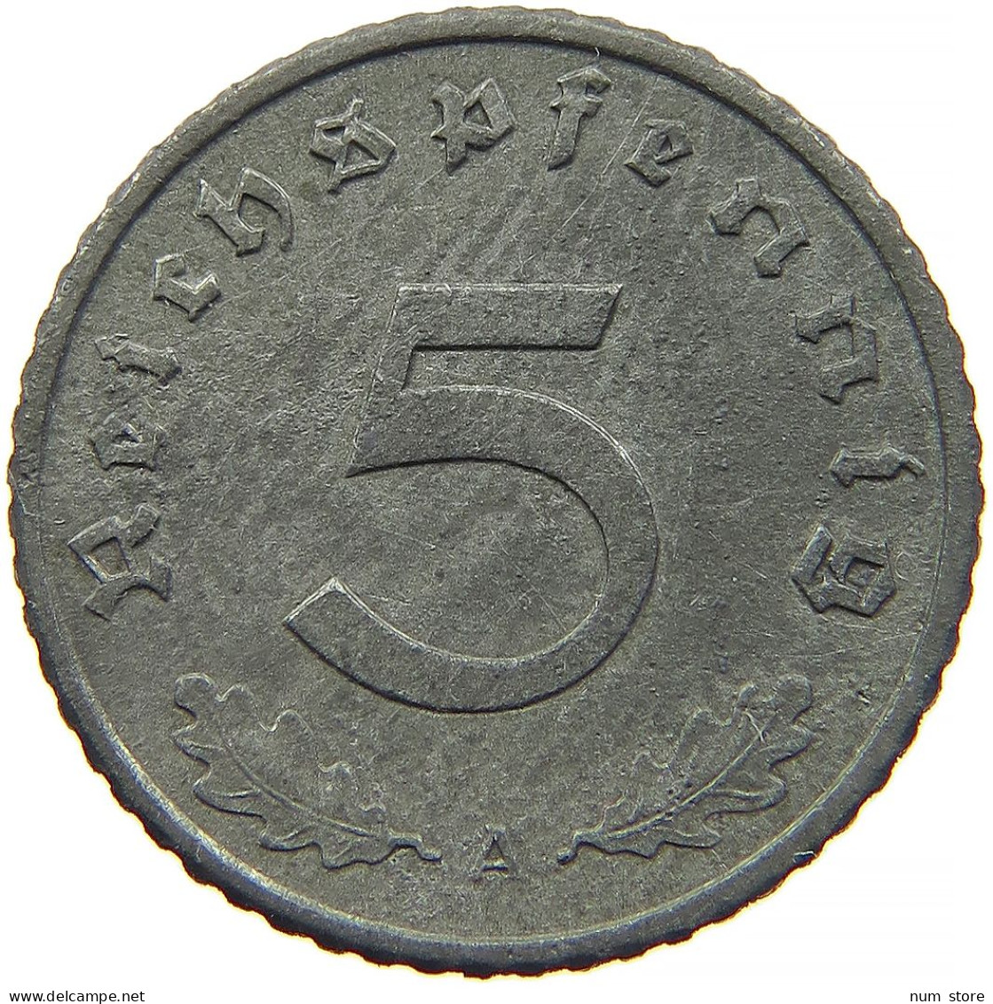 GERMANY 5 REICHSPFENNIG 1942 A #s091 0819 - 5 Reichspfennig