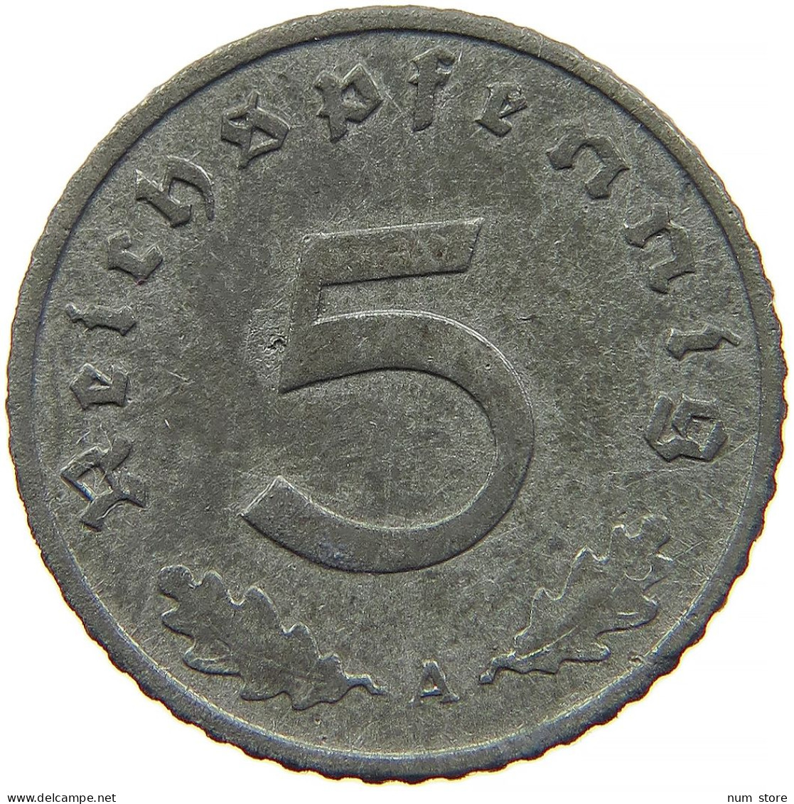 GERMANY 5 REICHSPFENNIG 1942 A #s091 0817 - 5 Reichspfennig