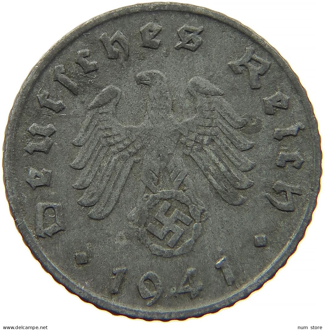 GERMANY 5 REICHSPFENNIG 1941 G #s091 0909 - 5 Reichspfennig