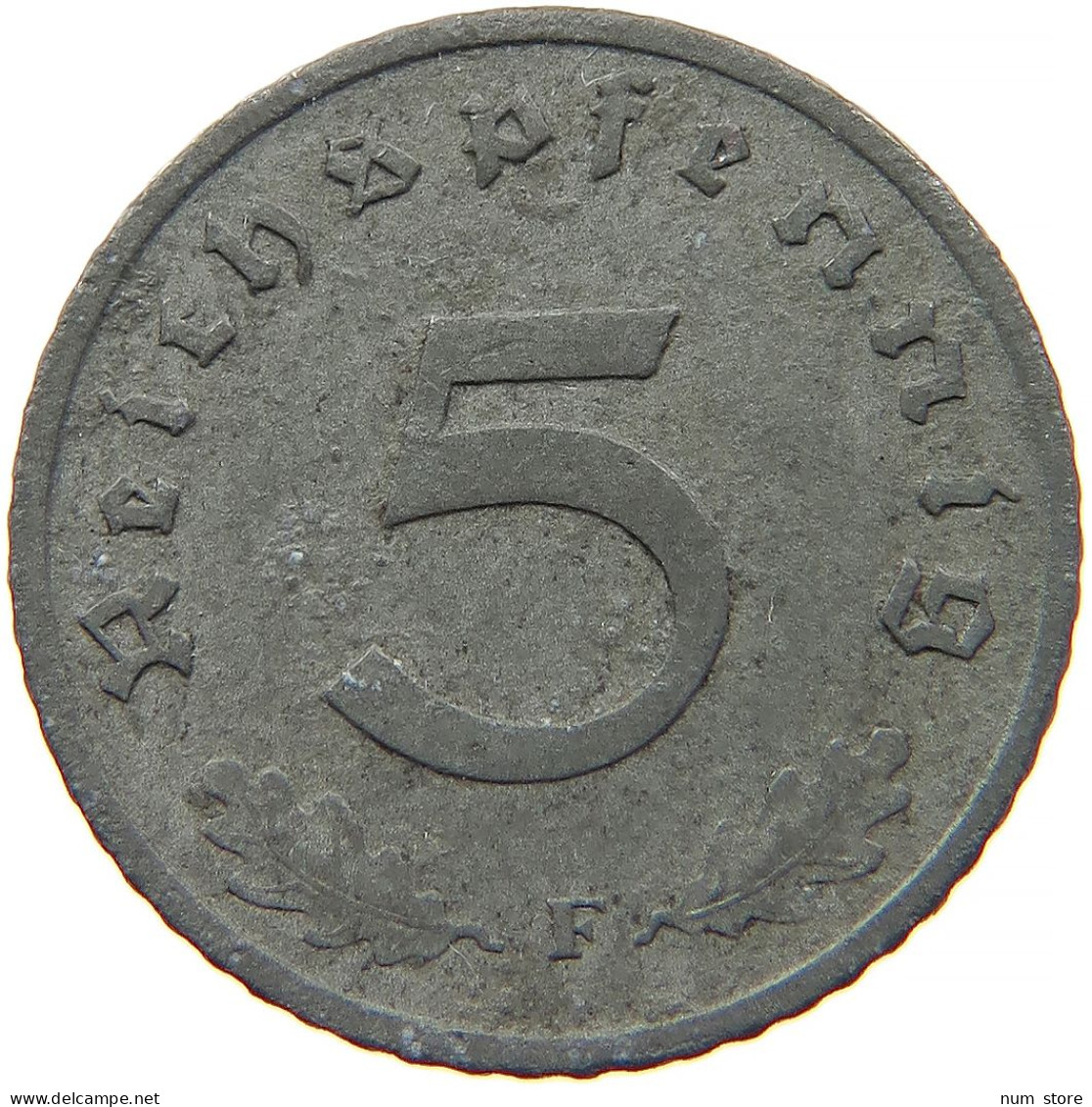 GERMANY 5 REICHSPFENNIG 1941 F #s091 0895 - 5 Reichspfennig