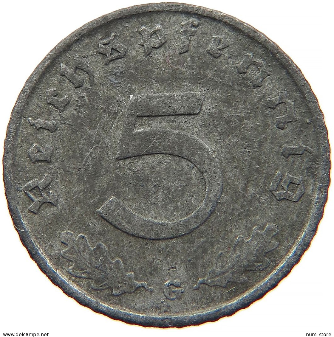 GERMANY 5 REICHSPFENNIG 1941 G #s091 0853 - 5 Reichspfennig