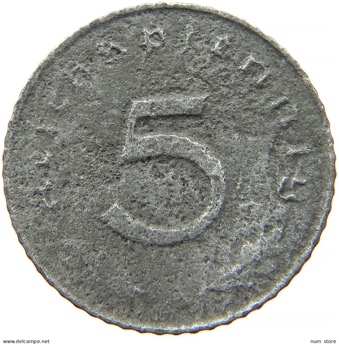 GERMANY 5 REICHSPFENNIG 1943 WEAK STRUCK #s091 0897 - 5 Reichspfennig