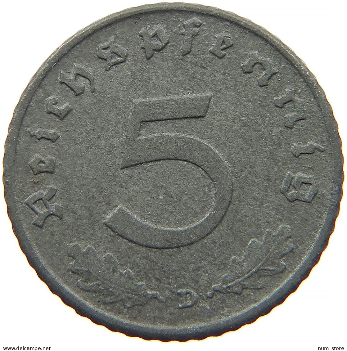 GERMANY 5 REICHSPFENNIG 1941 D #s091 0951 - 5 Reichspfennig