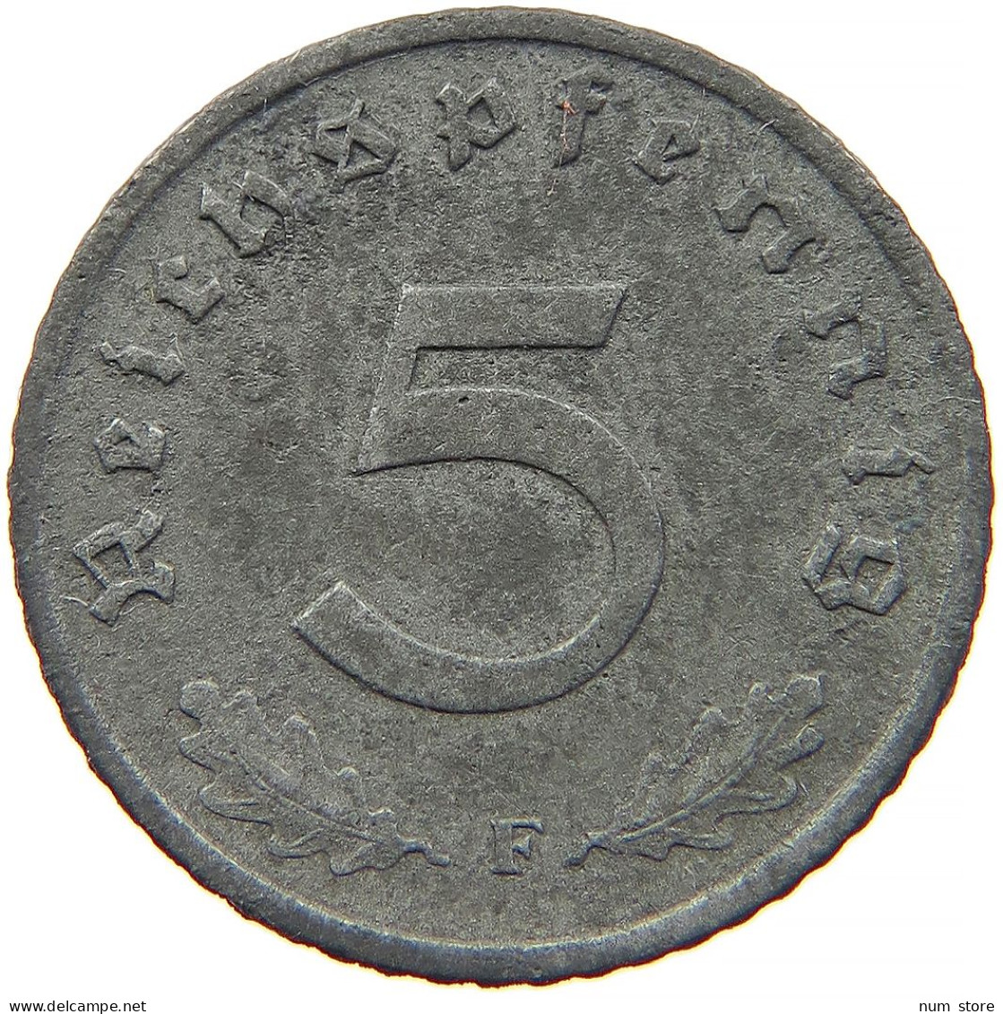 GERMANY 5 REICHSPFENNIG 1941 F #s091 0831 - 5 Reichspfennig