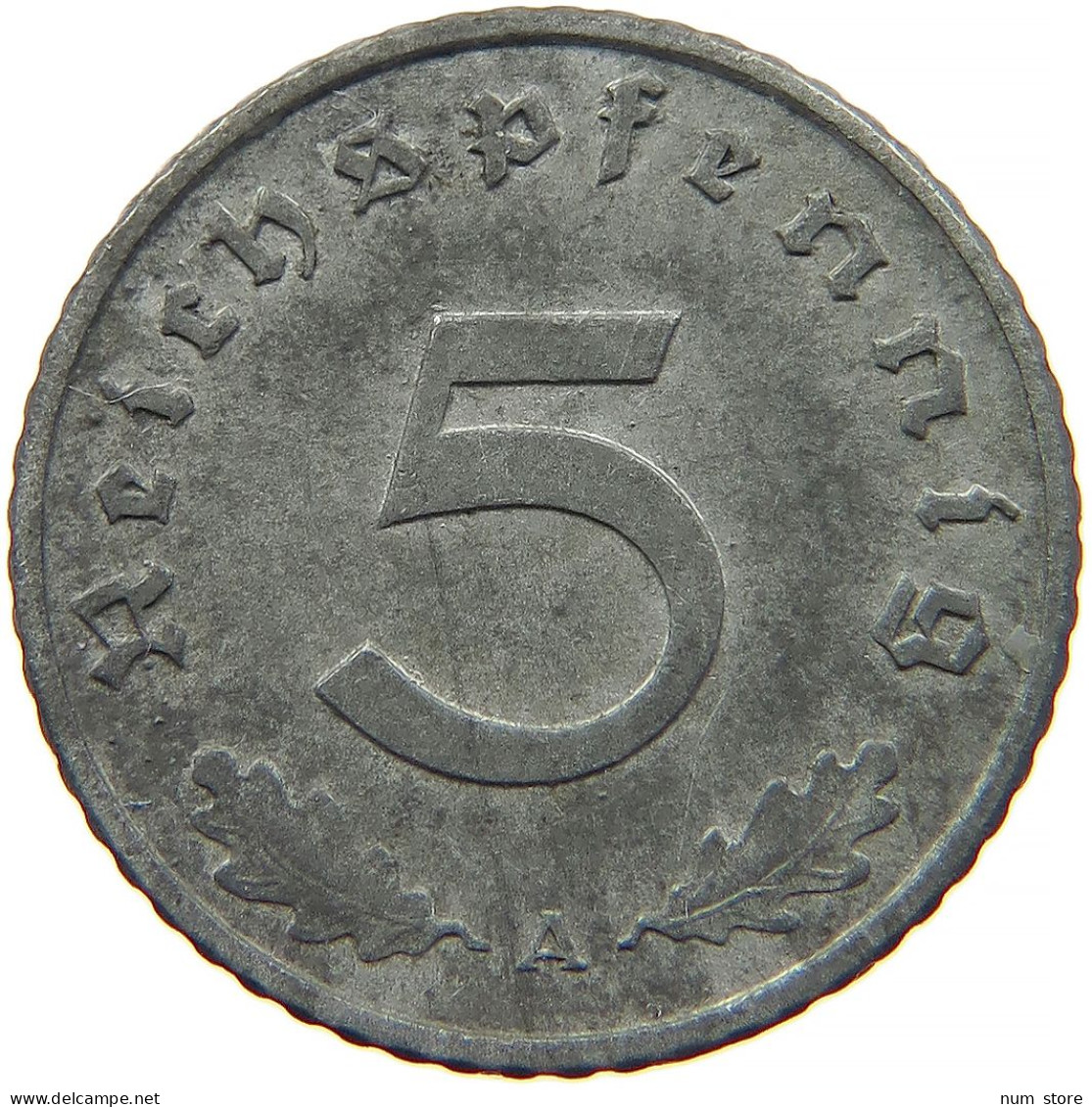 GERMANY 5 REICHSPFENNIG 1941 A #s091 0905 - 5 Reichspfennig