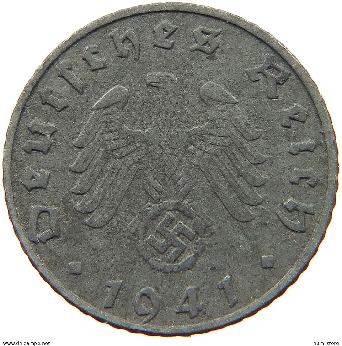 GERMANY 5 REICHSPFENNIG 1941 B #s091 0933 - 5 Reichspfennig