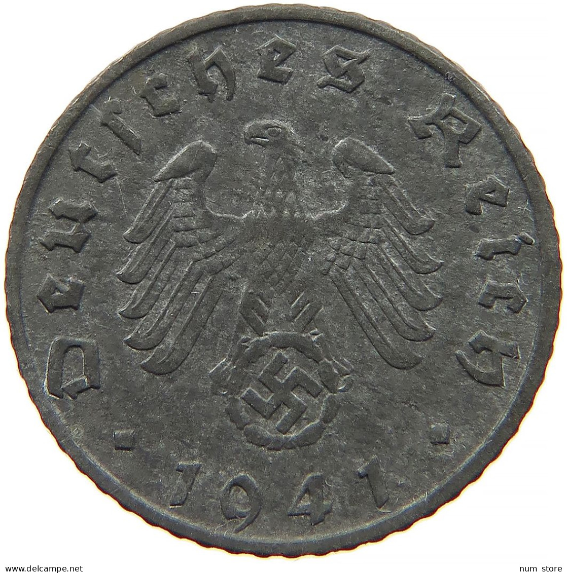 GERMANY 5 REICHSPFENNIG 1941 B #s091 0877 - 5 Reichspfennig