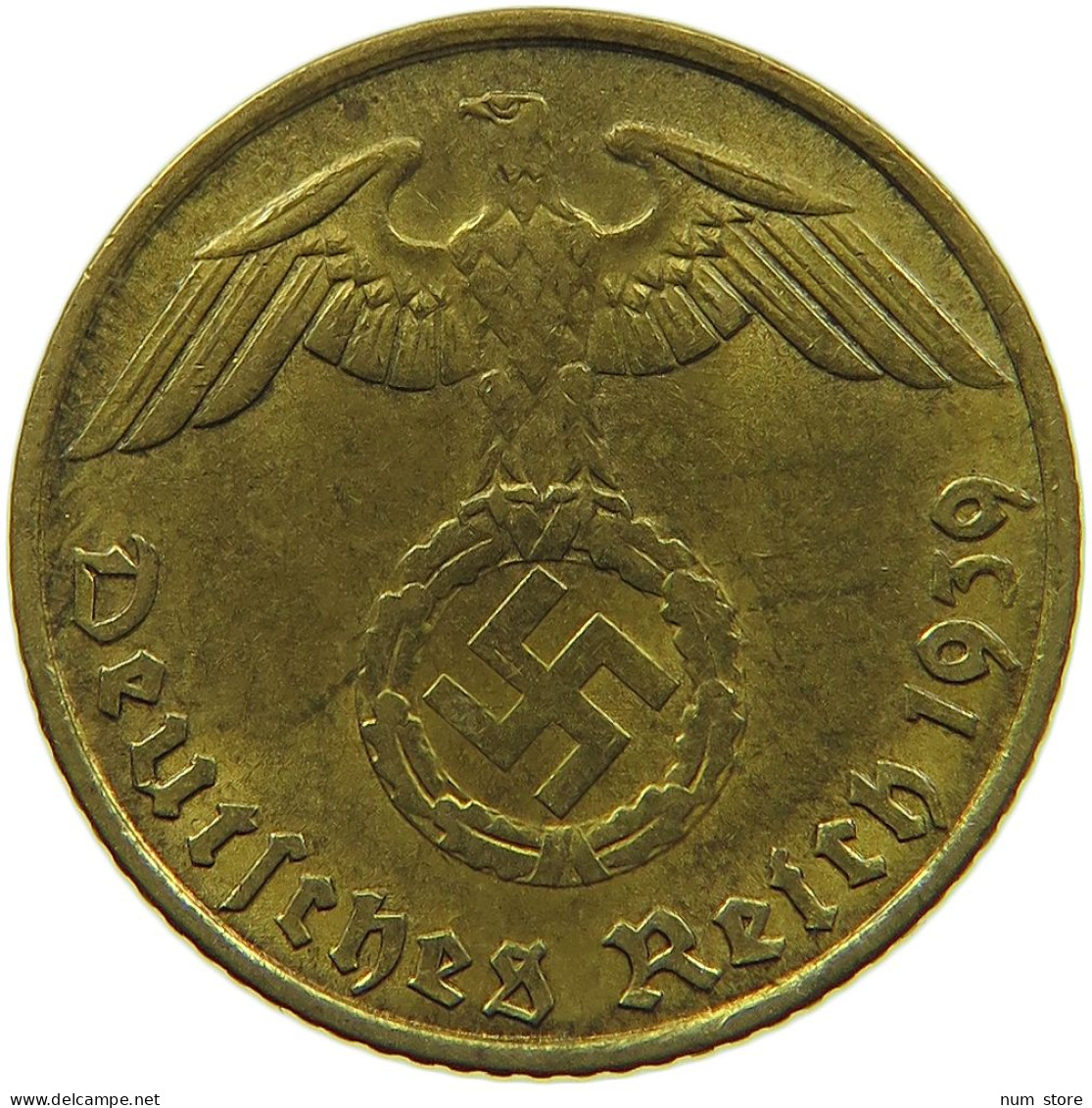 GERMANY 5 REICHSPFENNIG 1939 J #s091 0793 - 5 Reichspfennig