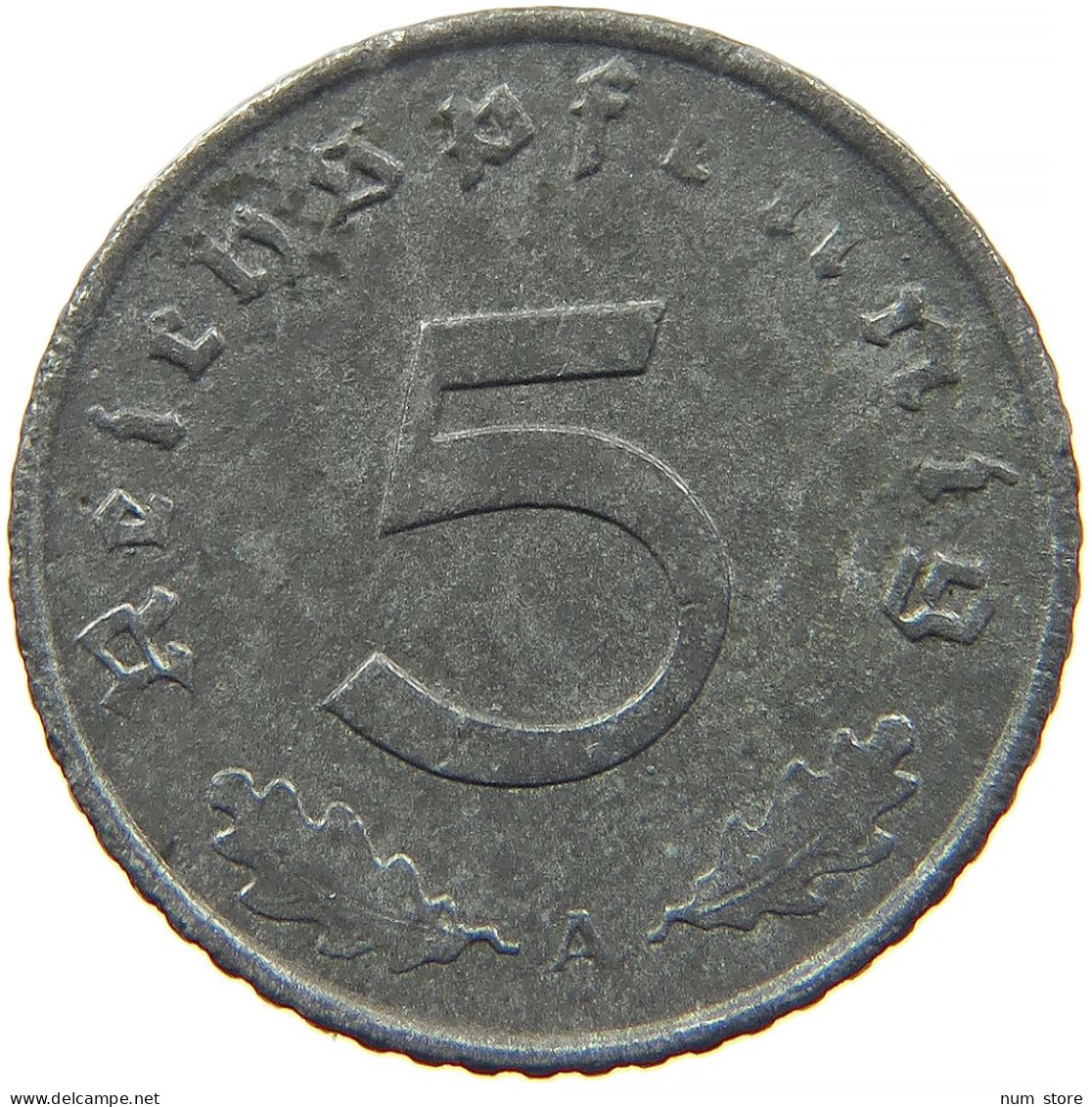 GERMANY 5 REICHSPFENNIG 1940 A #s091 0941 - 5 Reichspfennig