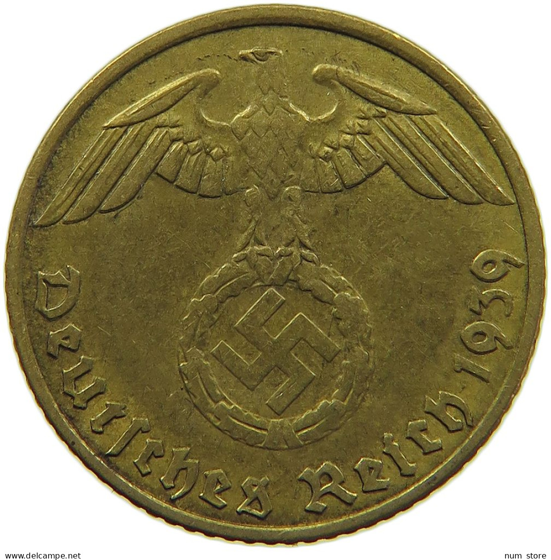 GERMANY 5 REICHSPFENNIG 1939 J #s091 0719 - 5 Reichspfennig