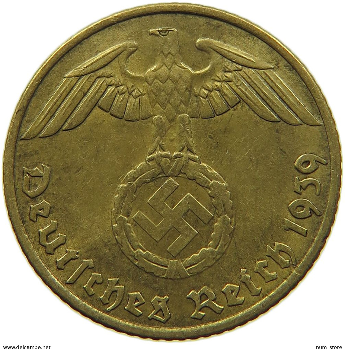 GERMANY 5 REICHSPFENNIG 1939 J #s091 0613 - 5 Reichspfennig