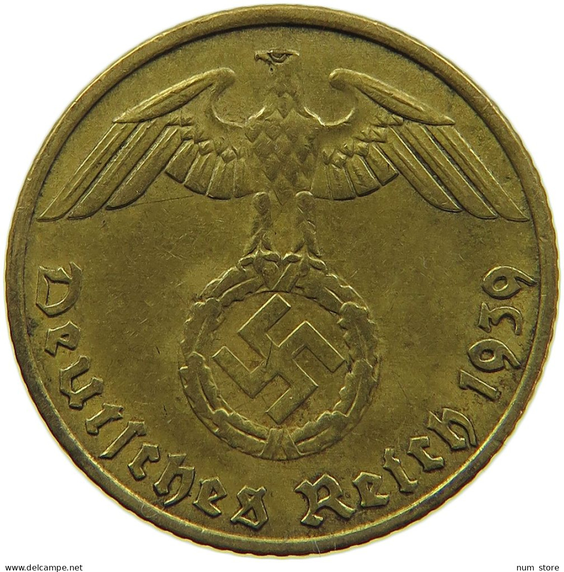 GERMANY 5 REICHSPFENNIG 1939 J #s091 0629 - 5 Reichspfennig