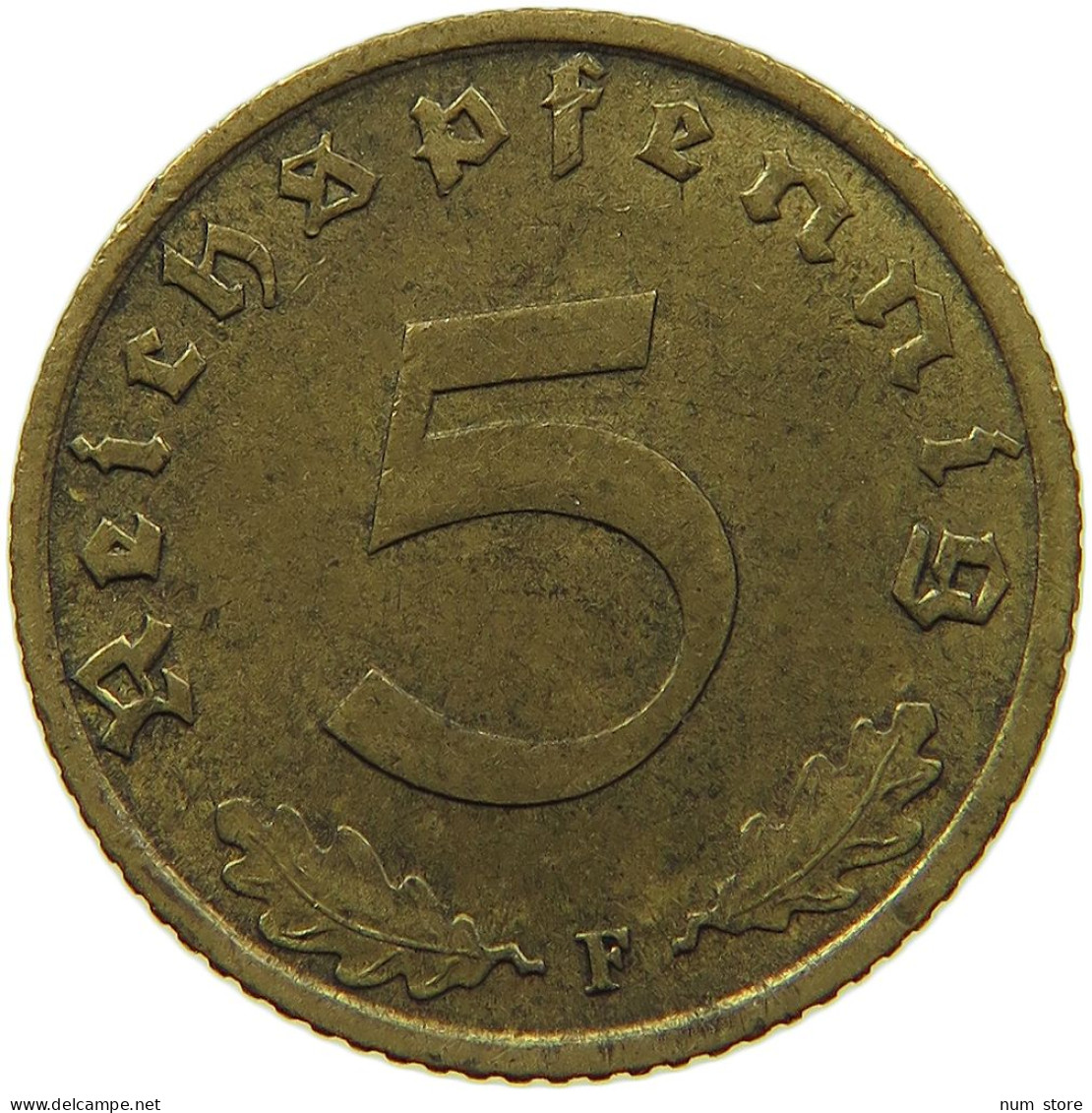 GERMANY 5 REICHSPFENNIG 1939 F #s091 0609 - 5 Reichspfennig