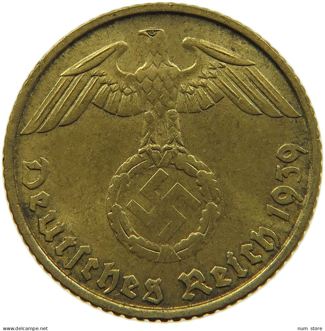 GERMANY 5 REICHSPFENNIG 1939 B #s091 0685 - 5 Reichspfennig