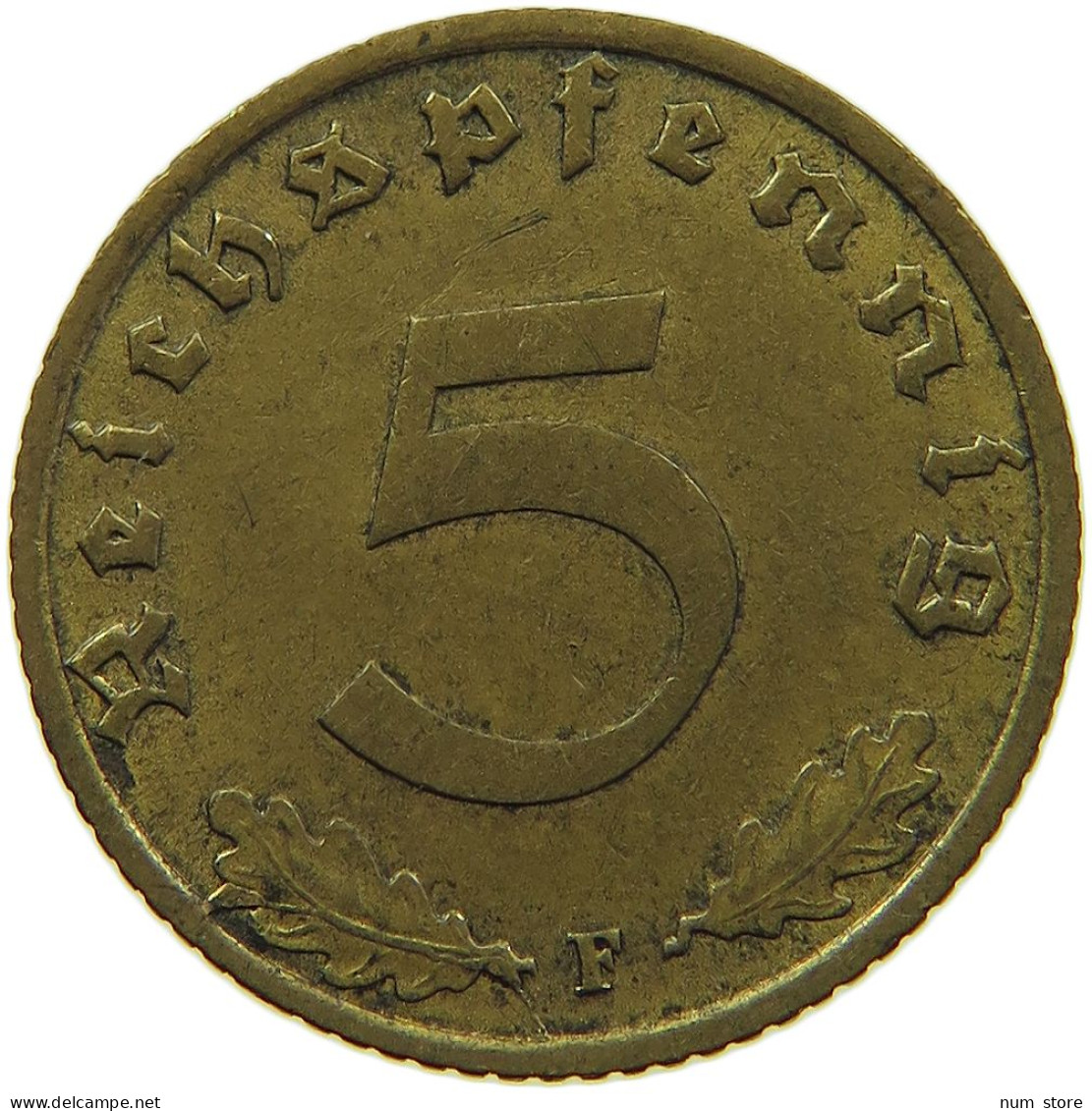 GERMANY 5 REICHSPFENNIG 1939 F #s091 0715 - 5 Reichspfennig