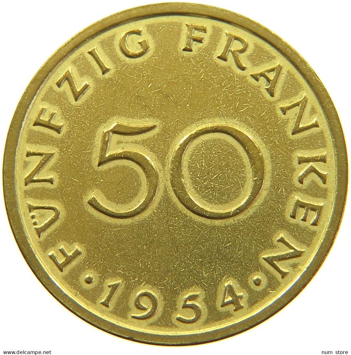 GERMANY 50 FRANKEN 1954 SAARLAND #s090 0389 - Altri & Non Classificati