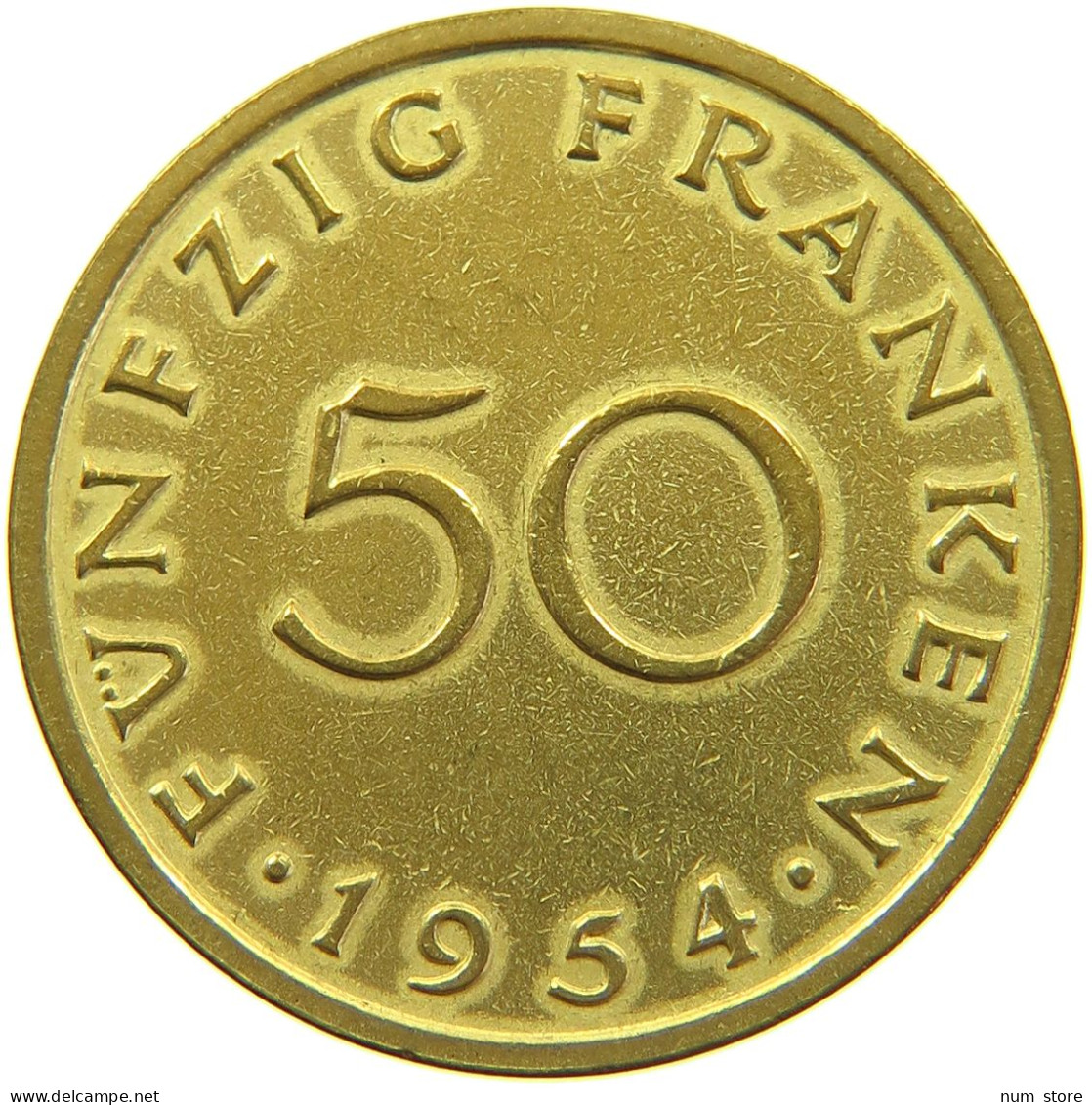 GERMANY 50 FRANKEN 1954 SAARLAND #s090 0389 - Autres & Non Classés