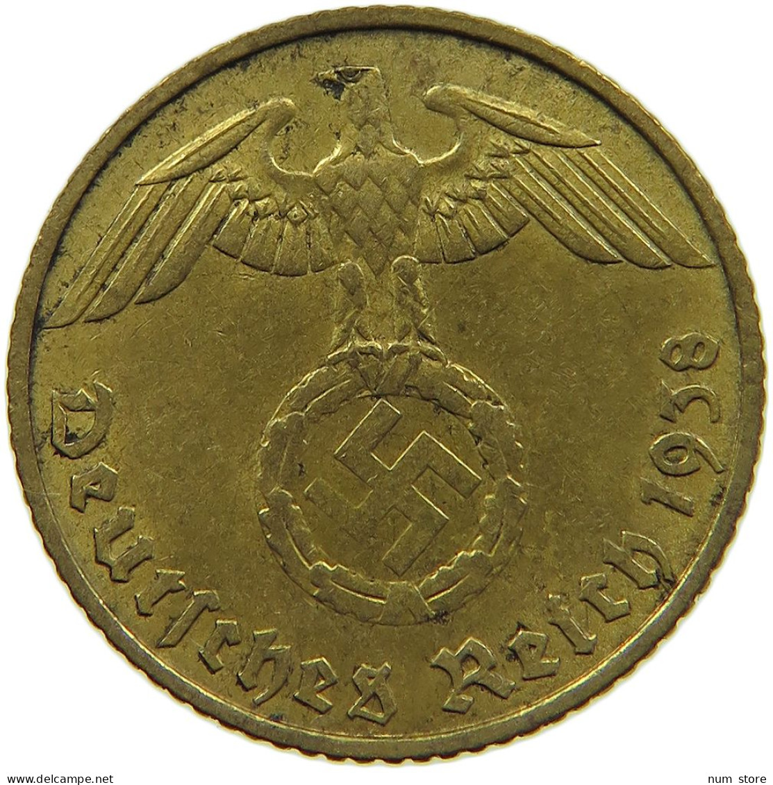 GERMANY 5 REICHSPFENNIG 1938 J #s091 0647 - 5 Reichspfennig