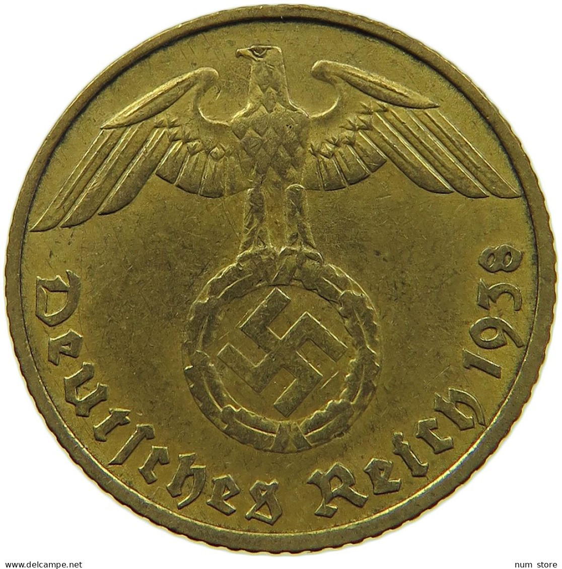 GERMANY 5 REICHSPFENNIG 1938 J #s091 0645 - 5 Reichspfennig