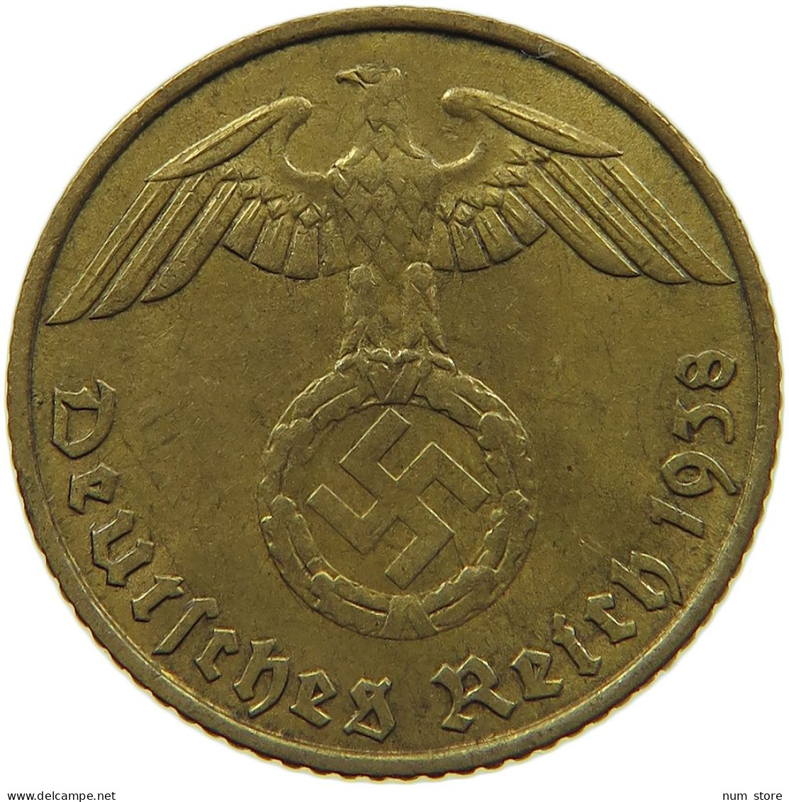 GERMANY 5 REICHSPFENNIG 1938 J #s091 0605 - 5 Reichspfennig