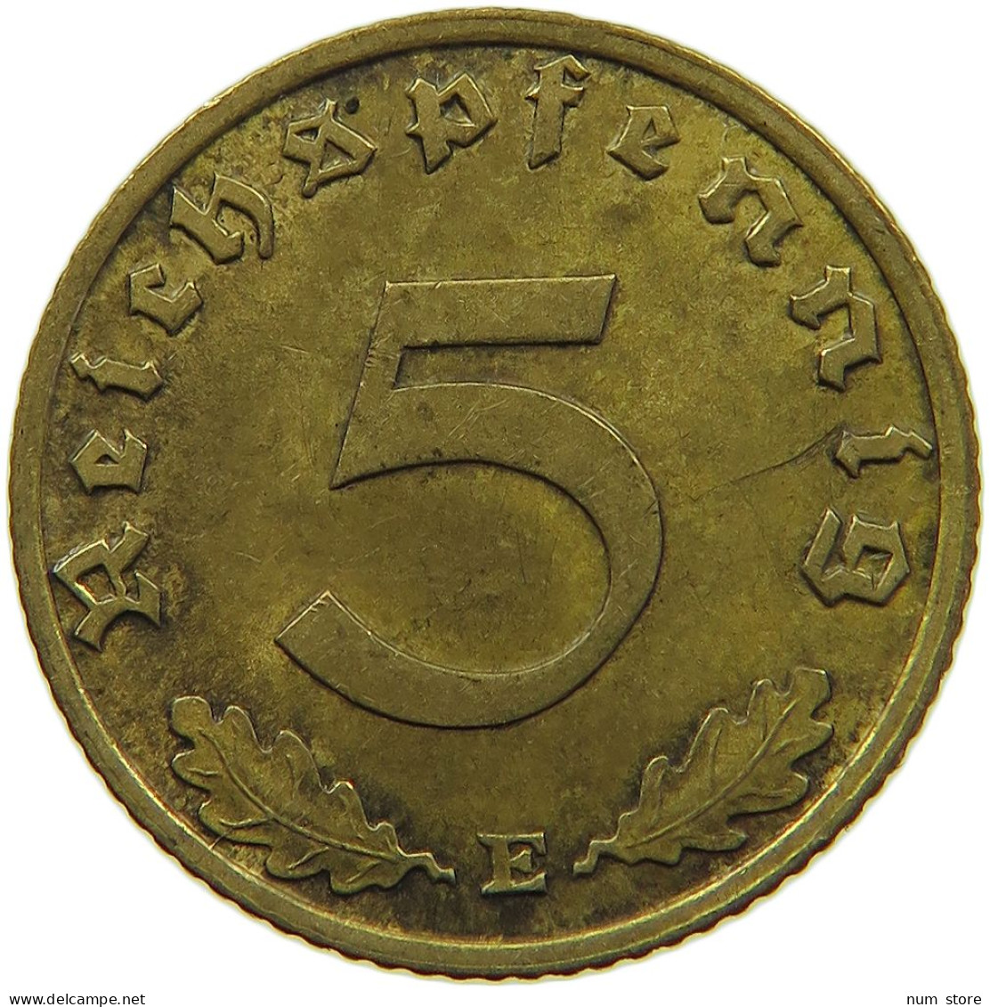 GERMANY 5 REICHSPFENNIG 1938 E #s091 0657 - 5 Reichspfennig