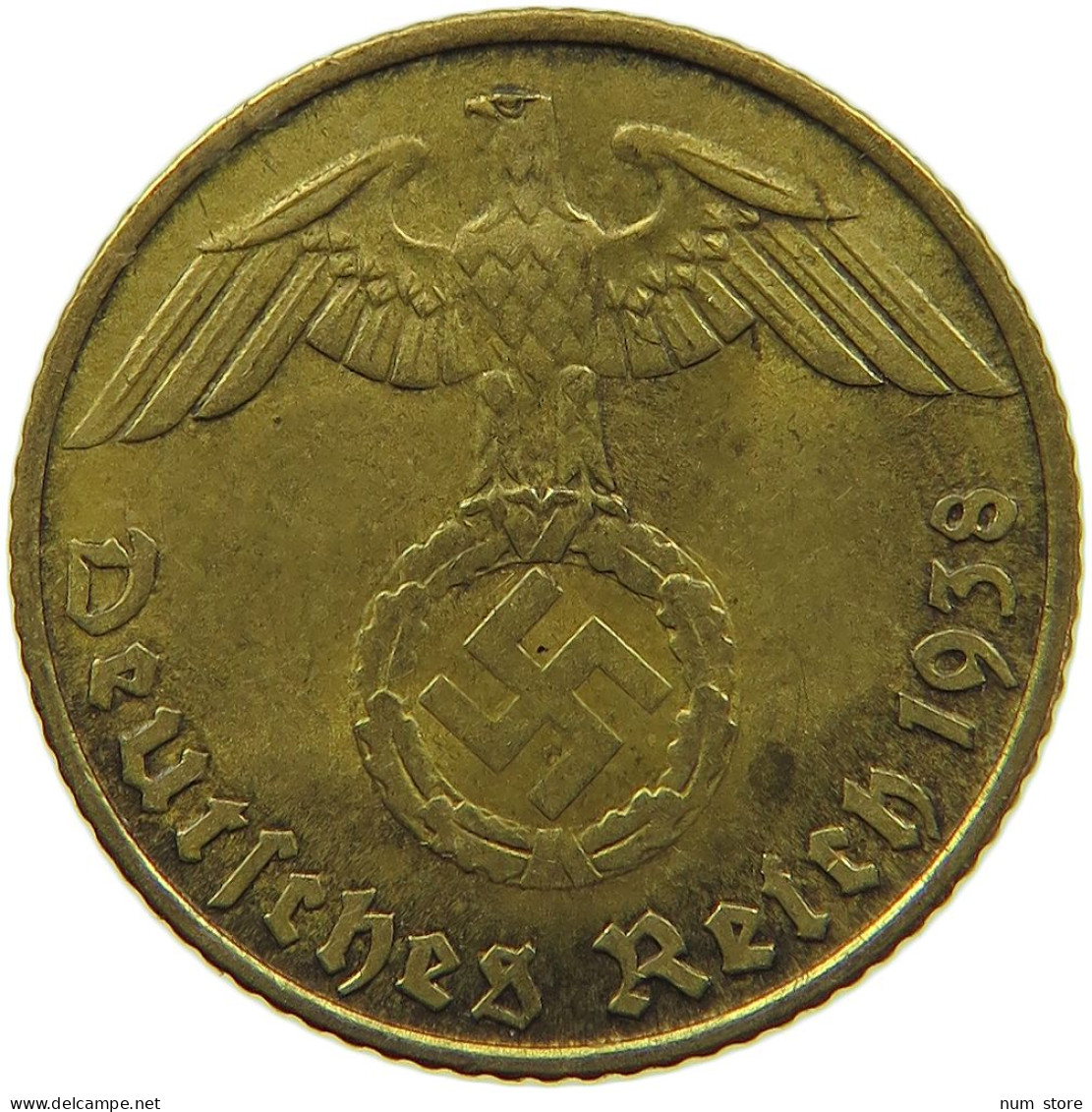 GERMANY 5 REICHSPFENNIG 1938 E #s091 0657 - 5 Reichspfennig