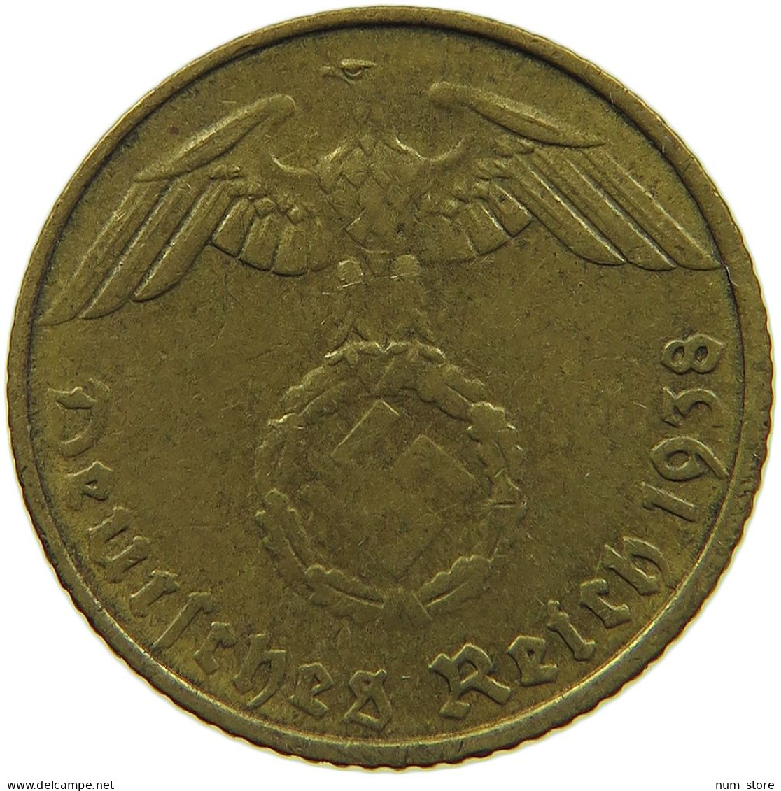 GERMANY 5 REICHSPFENNIG 1938 E #s091 0687 - 5 Reichspfennig