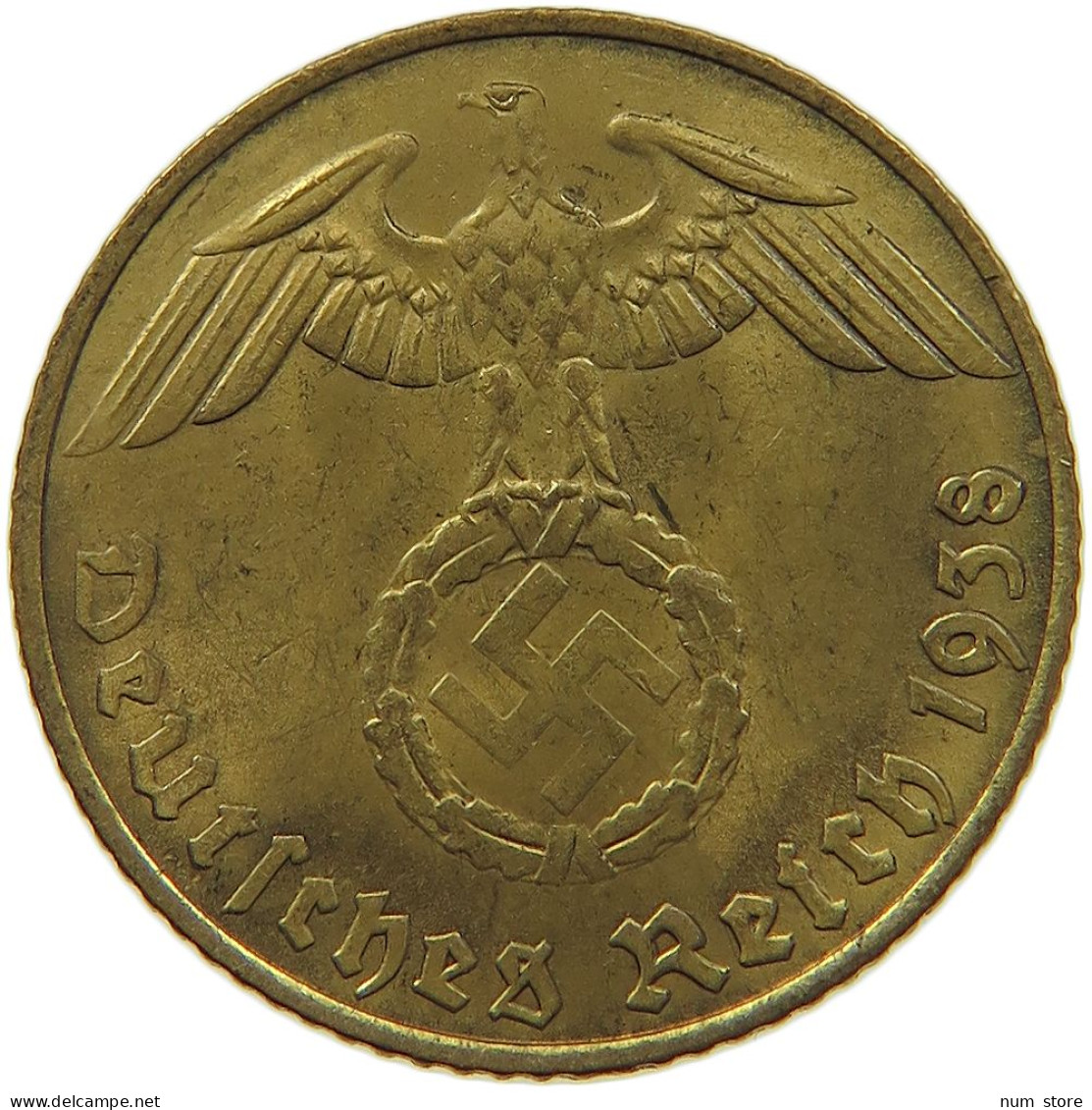 GERMANY 5 REICHSPFENNIG 1938 E #s091 0583 - 5 Reichspfennig