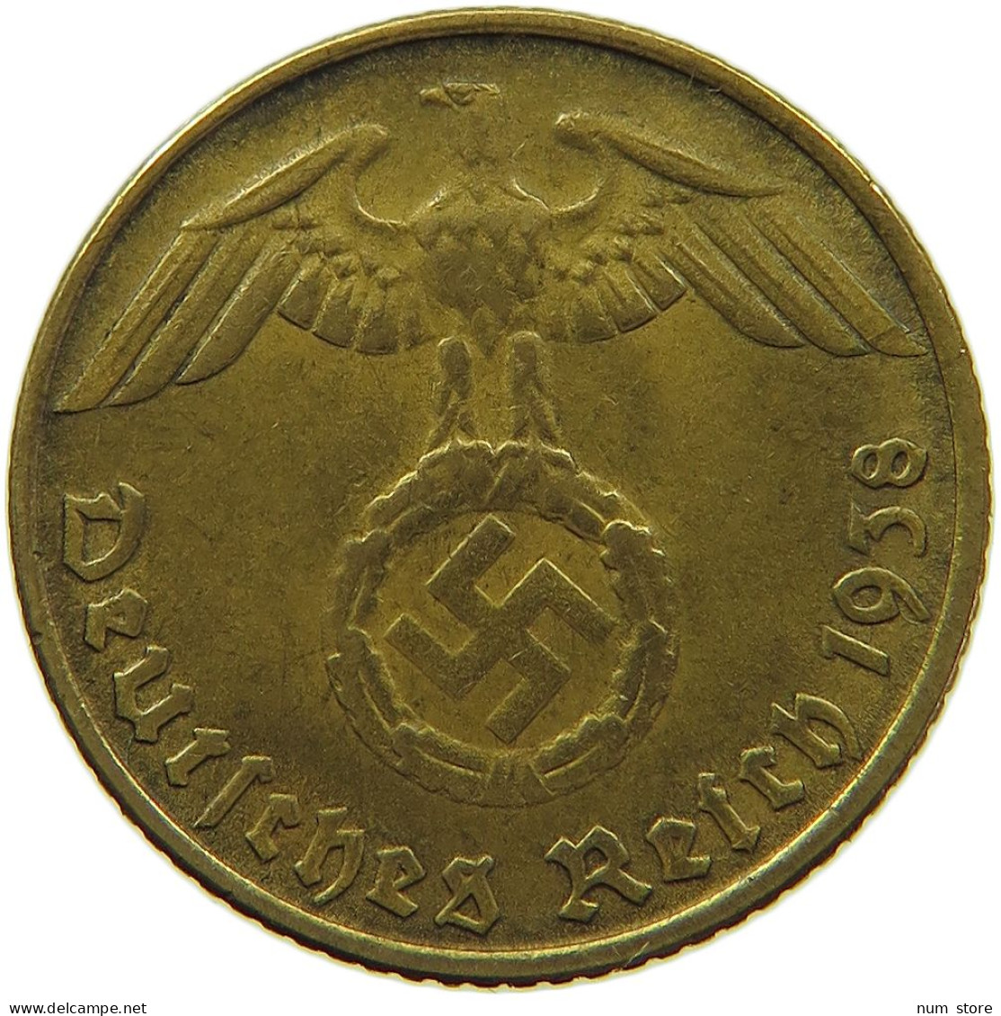 GERMANY 5 REICHSPFENNIG 1938 D #s091 0723 - 5 Reichspfennig