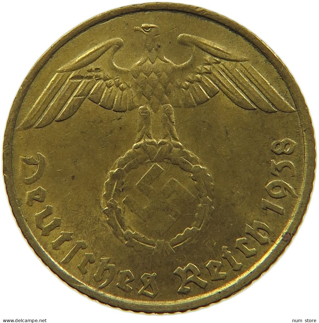 GERMANY 5 REICHSPFENNIG 1938 E #s091 0597 - 5 Reichspfennig