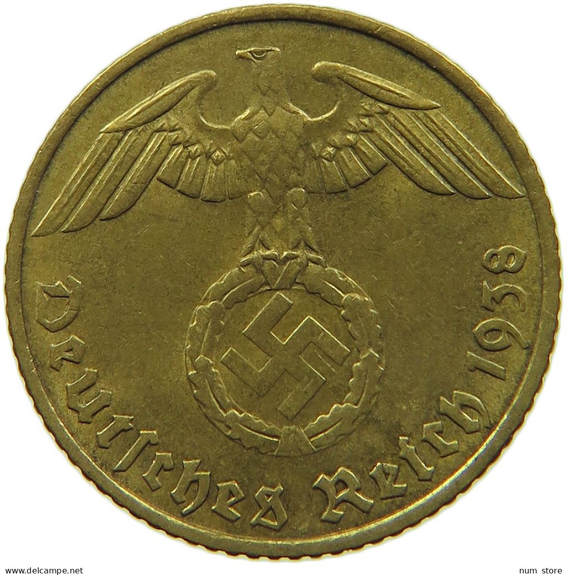 GERMANY 5 REICHSPFENNIG 1938 F #s091 0787 - 5 Reichspfennig