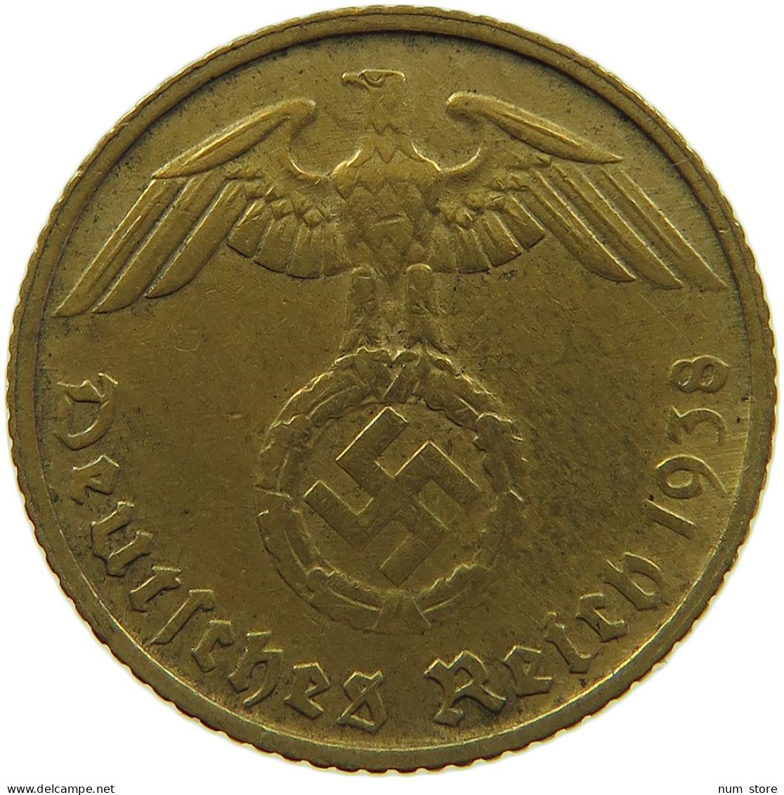 GERMANY 5 REICHSPFENNIG 1938 D #s091 0705 - 5 Reichspfennig