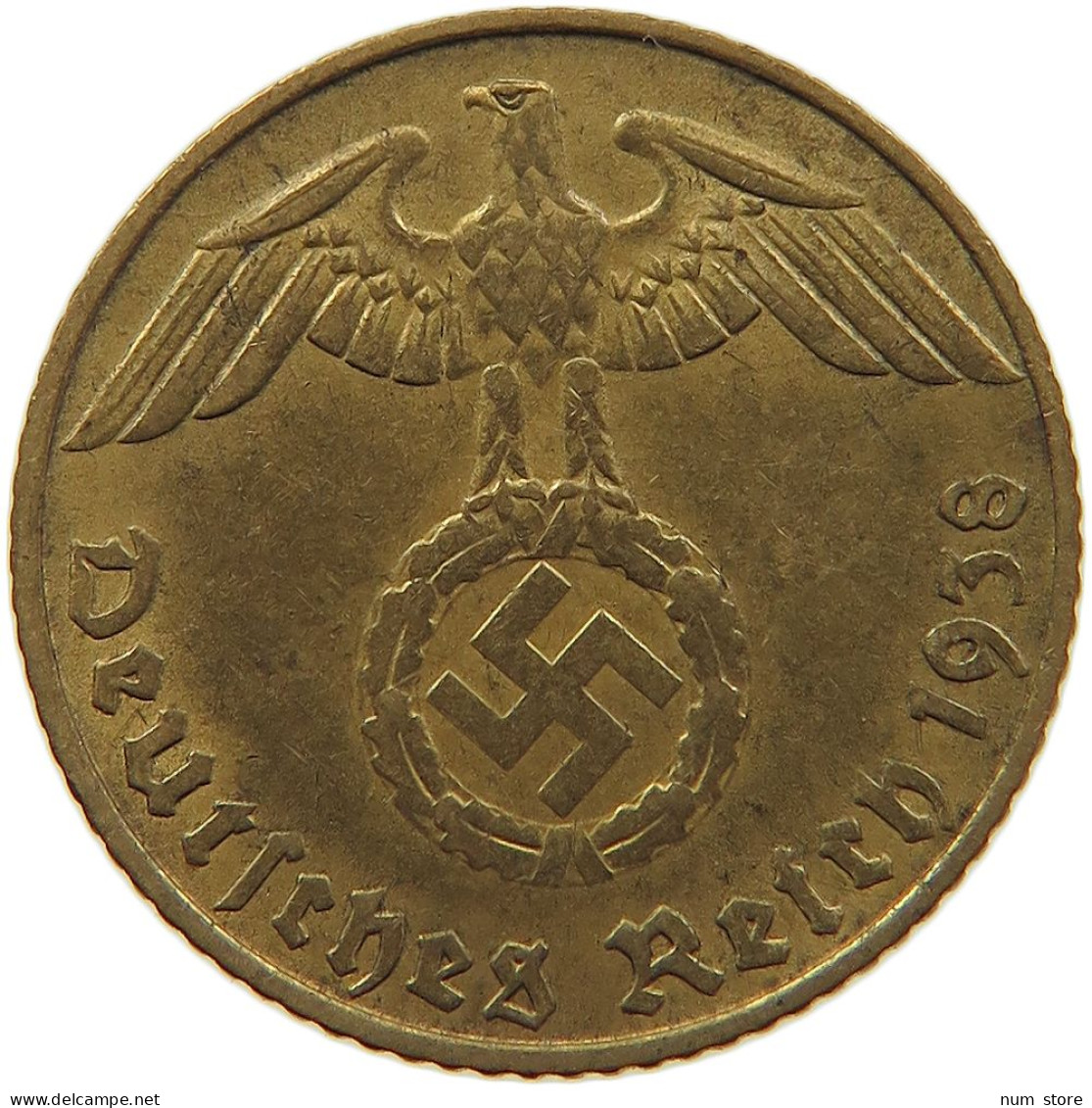 GERMANY 5 REICHSPFENNIG 1938 E #s091 0571 - 5 Reichspfennig